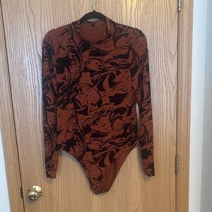 a new day Brown and Black Blouse